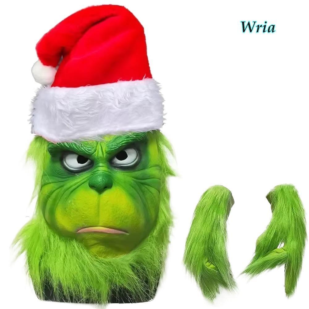 WRIA Grinch, Cao Su Lông Xanh Freak Grinch Mũ Đội Đầu, Ngộ nghĩnh Hóa Trang Anime Grinch Masque Cosp
