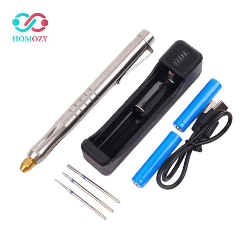Homozy Mini Khắc Bút Công Cụ Khắc Nhẹ Nhỏ Gọn Di Động Bằng Thép Không Gỉ Đa Năng Etcher Cho Kim Loại