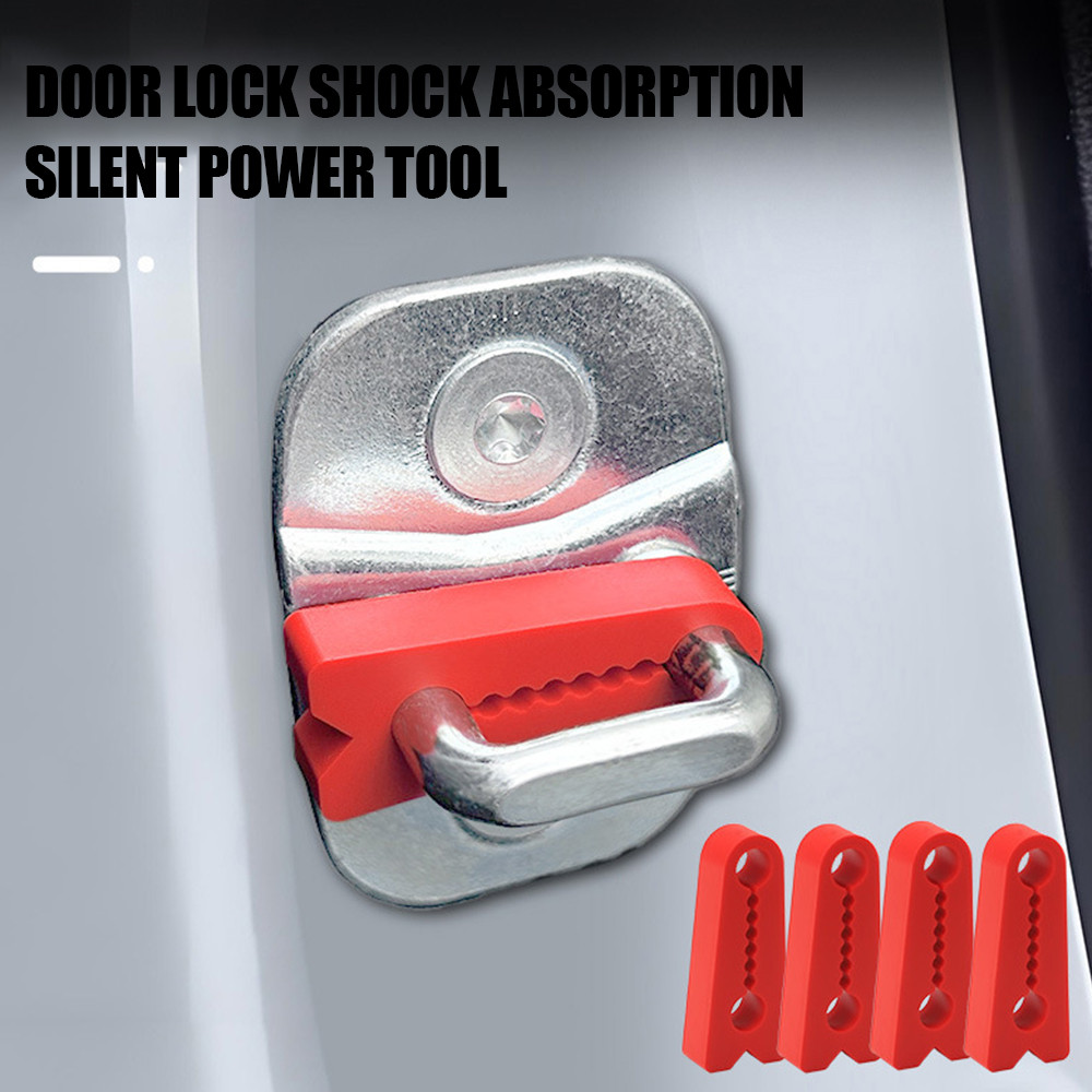 4pcs Miếng đệm hấp thụ sốc bằng silicon cho ô tô, miếng đệm hấp thụ sốc và hấp thụ âm thanh cho cửa ô tô, miếng đệm hấp thụ sốc và hấp thụ âm thanh chống va chạm cho cửa ô tô