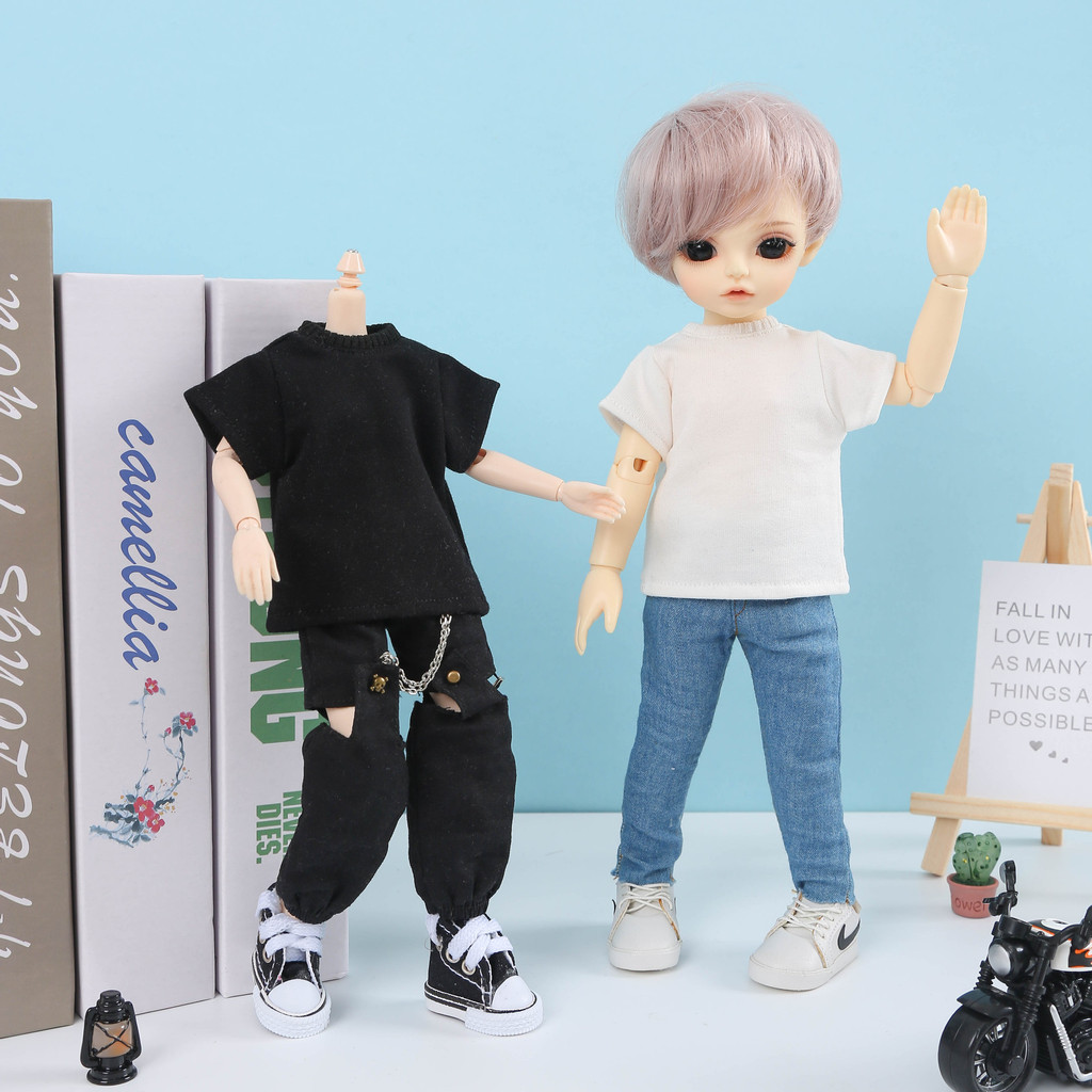 Gazi Sister blythe Little Ragdoll Cổ Ngắn Tay Áo Thun OB24 OB22 Có Thể Mặc Cho Bé