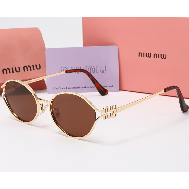 MIU MIU MIU MIU Muu Full Frame Design Aviator Style Sunglasses uk