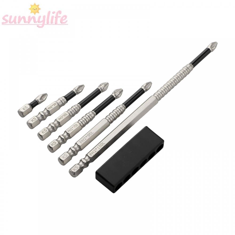 【Spot goods】Screwdriver Bit Set Includes Options of Either 5pc or 6pc in Alloy Steel