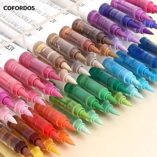 Bút Acrylic COFORDOS, Văn phòng phẩm nghệ thuật Bút đánh dấu 9 màu, Bút đánh dấu chất lỏng thẳng có thể xếp chồng lên nhau di động Bút nỉ nghệ thuật