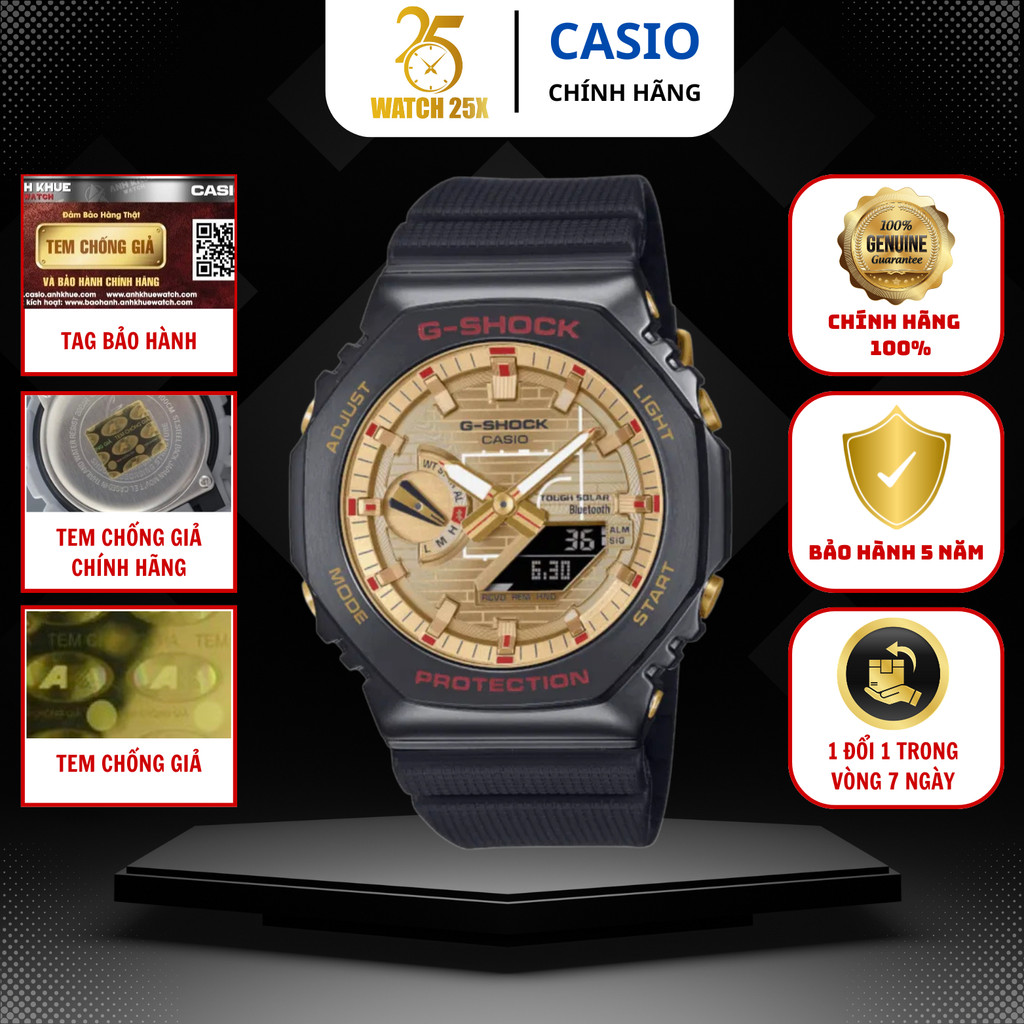 Đồng Hồ Casio Nam GBM-2100RH-1ADR Watch25x - Tuyệt Phẩm Gold-Black, Bền Bỉ Thời Thượng.