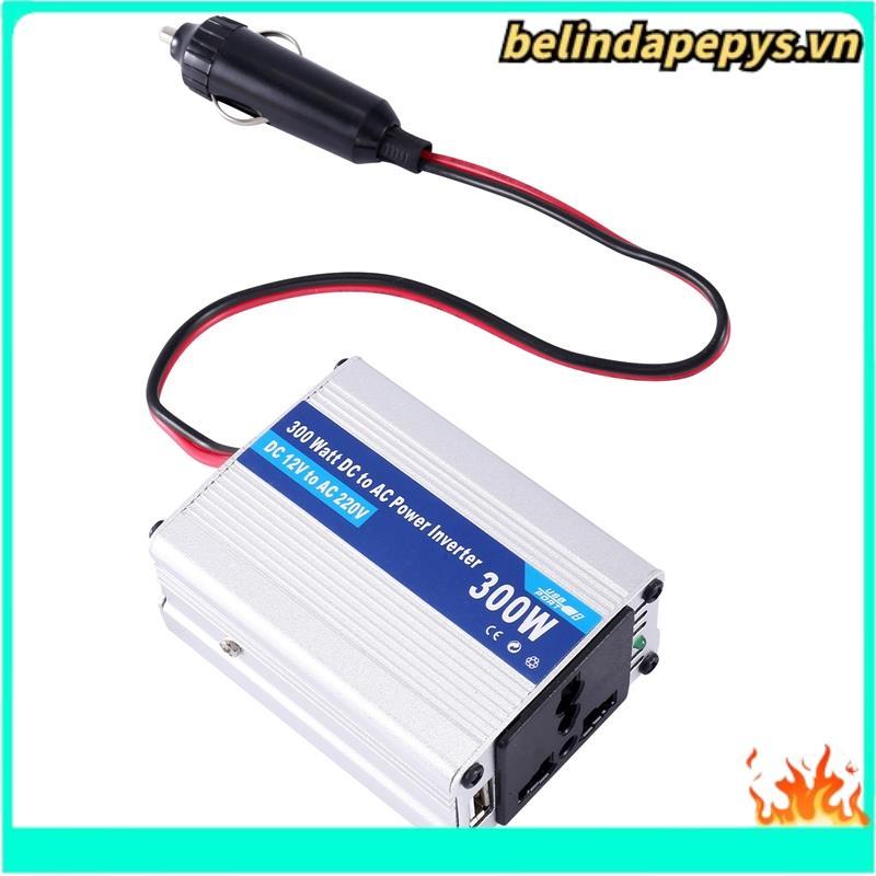 Bộ chuyển đổi biến tần nguồn ô tô 300W Inversor 12 V 220 V Bộ chuyển đổi điện áp 12V sang 220V Biến 
