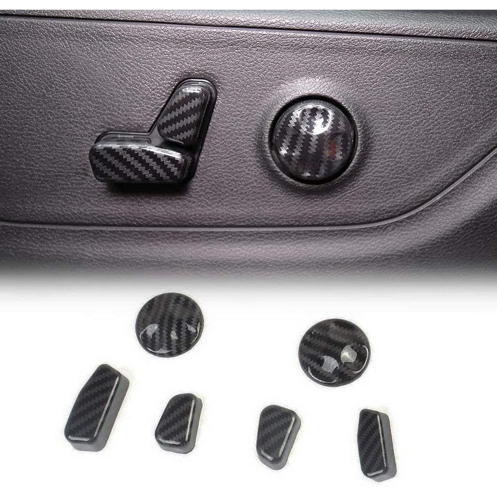 Crosselec Sợi Carbon Điều Chỉnh Ghế Nút Bao Viền Cho Dodge Charger 2011 + / Chrysler 300 2015-2021