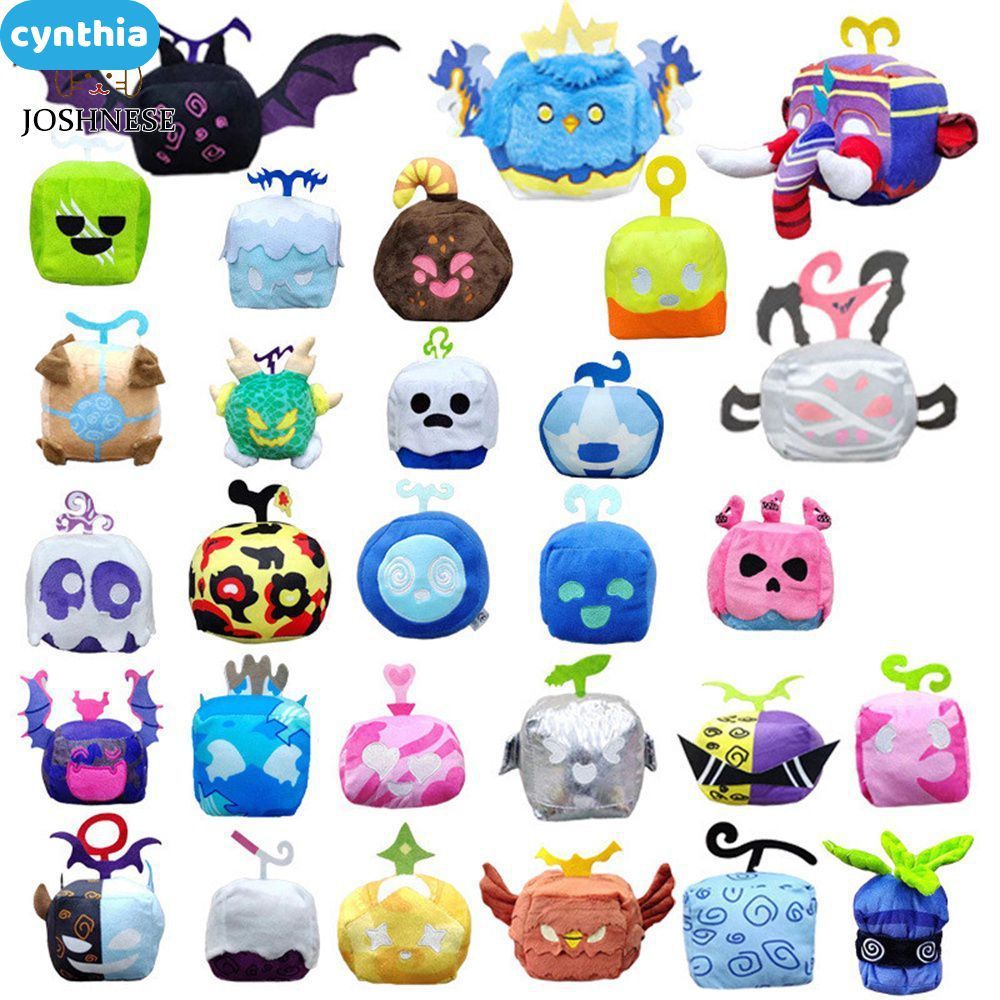 HUlinlia New Devil Fruit Toy Blox Fruit Game Around Box Plush Doll Soft Cute Doll cyn