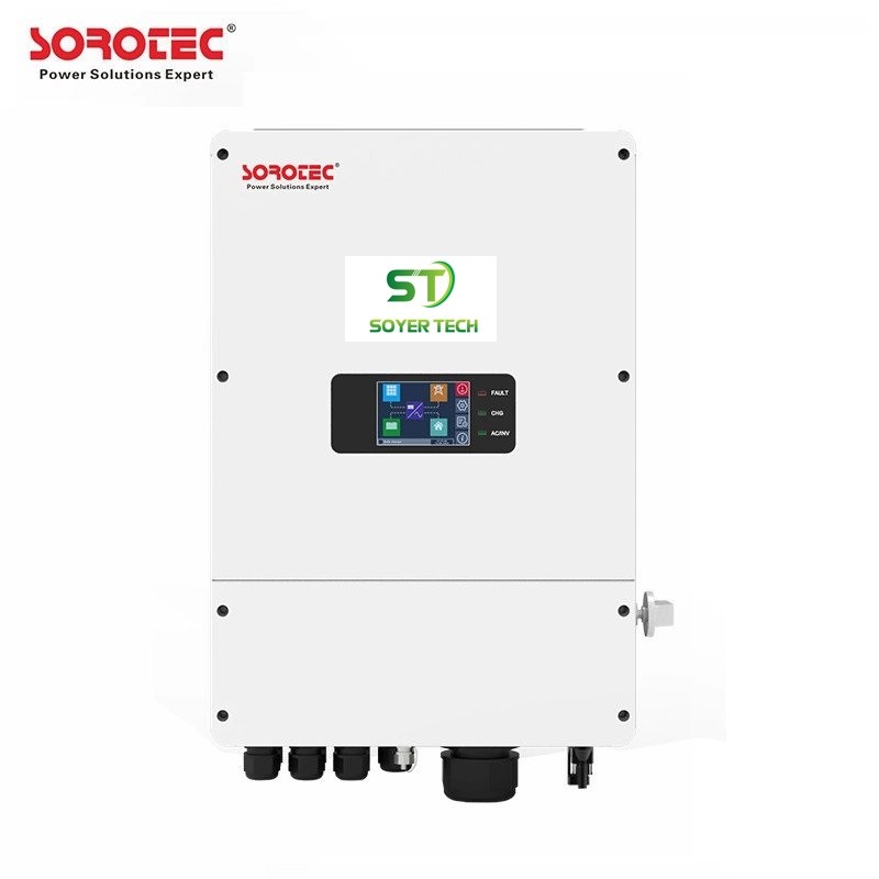 Inverter Hybrid SOROTEC 6KW 1 pha REVO HES 6KW/48V-INVERTER HÒA LƯỚI CÓ LƯU TRỮ CT ngoài.