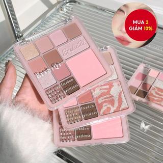  Bảng phấn mắt ErshiQI 12 màu bao gồm phấn mắt má hồng highlighter phấn tạo khối với nhiều hiệu ứng khác nhau. 