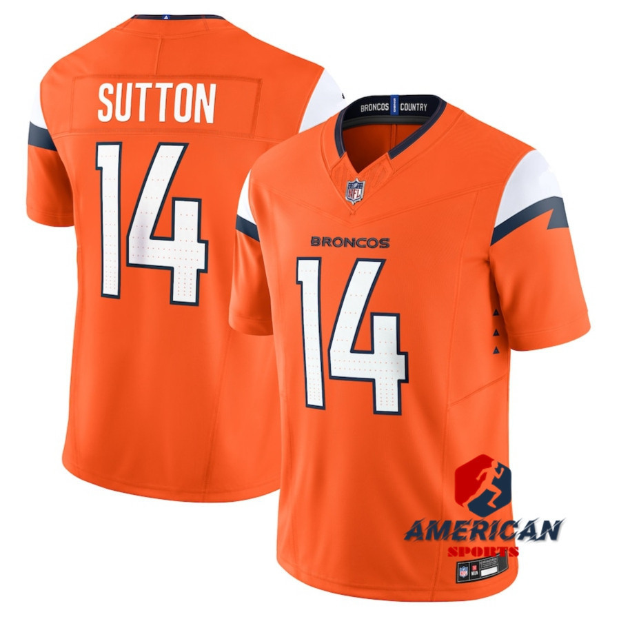 KK Men NFL Denver Broncos Courtland Sutton Orange Limited Áo bóng đá Mỹ