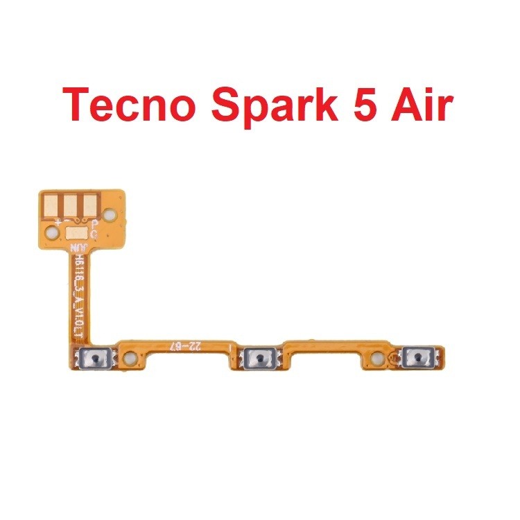 Dây Nút Nguồn Tecno Spark 5 Air KD6a On Off Âm Lượng Power & Volume Button Flex Cable Zin Mới