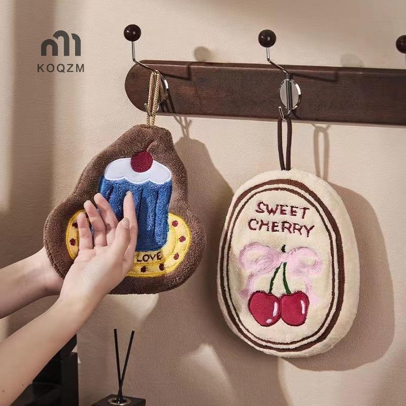 [KOQZM] Khăn tay nhà bếp Khăn tay thấm hút phòng tắm Khăn tay treo tường Khăn tay dày cho khăn tay nhà bếp [mới]