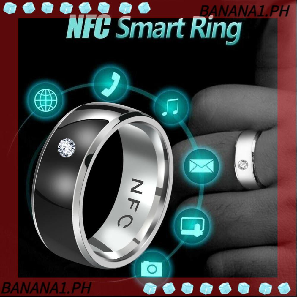 Nhẫn kỹ thuật số ngón tay BANANA, Nhẫn thông minh NFC có thể đeo được bằng thép không gỉ, Nhẫn đeo n