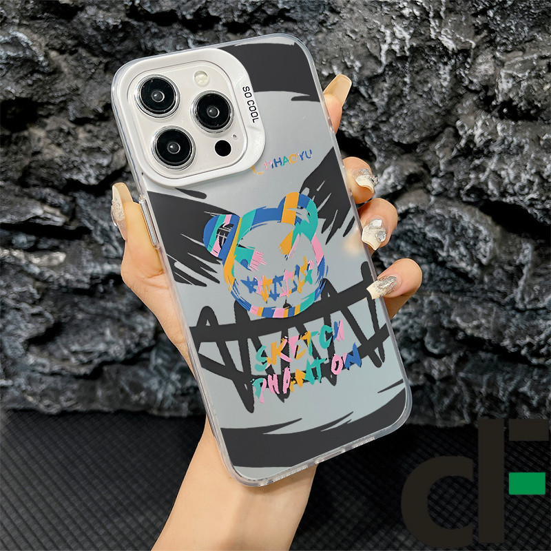 Ốp Lưng iPhone gấu hung bạo IMD Nhám Chống Sốc Bảo Vệ Camera - iP 11/12/13/14/15/16/17/Air/Plus/Pro/