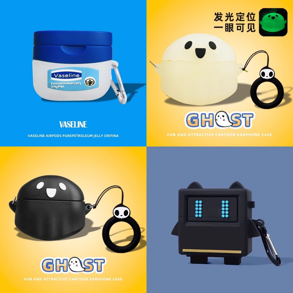 for Google Pixel Buds Pro2 Case 3D Cartoon Vaseline Cute Robot Ghost Google Pixel Buds Pro Silicone 