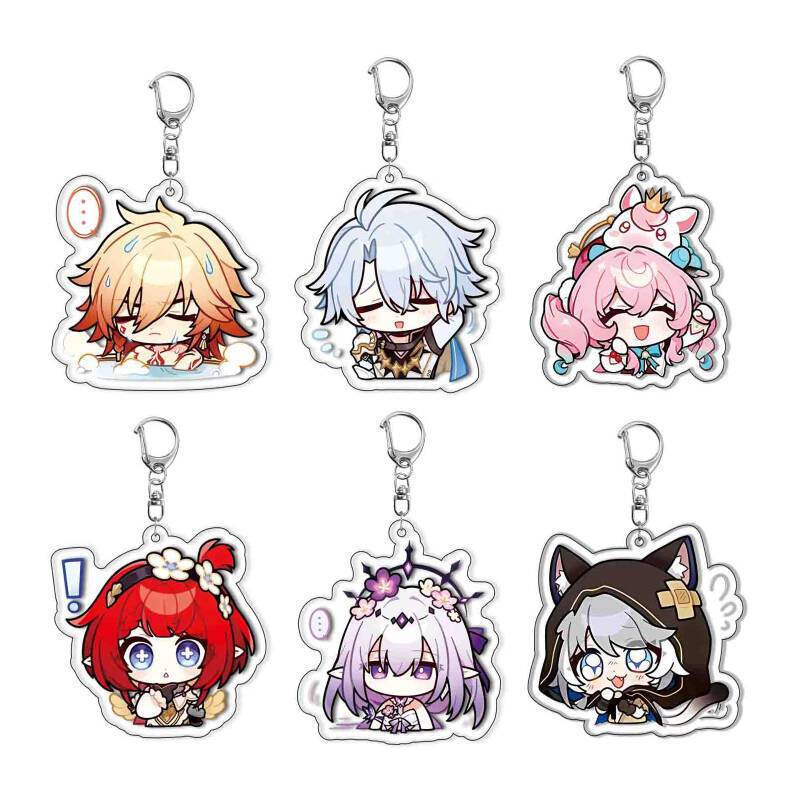 Móc khóa Honkai Star Rail Hyacine Castorice emoticons series Mặt dây chuyền Acrylic