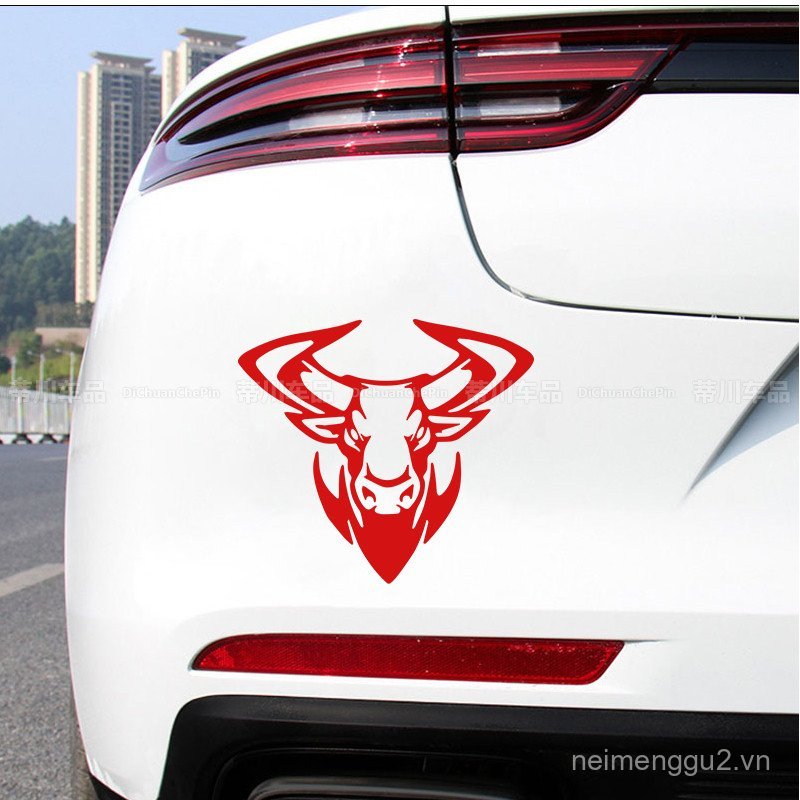 Dán Bull Head Red Bull Dán Xe Tải Trang Trí Thân Sau Máy Tính I3OO