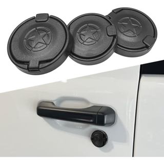 Vỏ lỗ chìa khóa Khóa cửa an ninh Viền bảo vệ lỗ chìa khóa cho Jeep Wrangler JK JKU JL JLU TJ Gladiator JT 2018 2019 2020 2021 2022 2024 2025 Phụ kiện ngoại thất (Star Patter