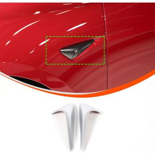 Vỏ bảo vệ camera bên tín hiệu rẽ Tương thích với Tesla Model 3 Y 2024 HW4.0, Vỏ thông hơi máy ảnh bên hông Trang trí trang trí Viền Phụ kiện trang trí (Bạc)