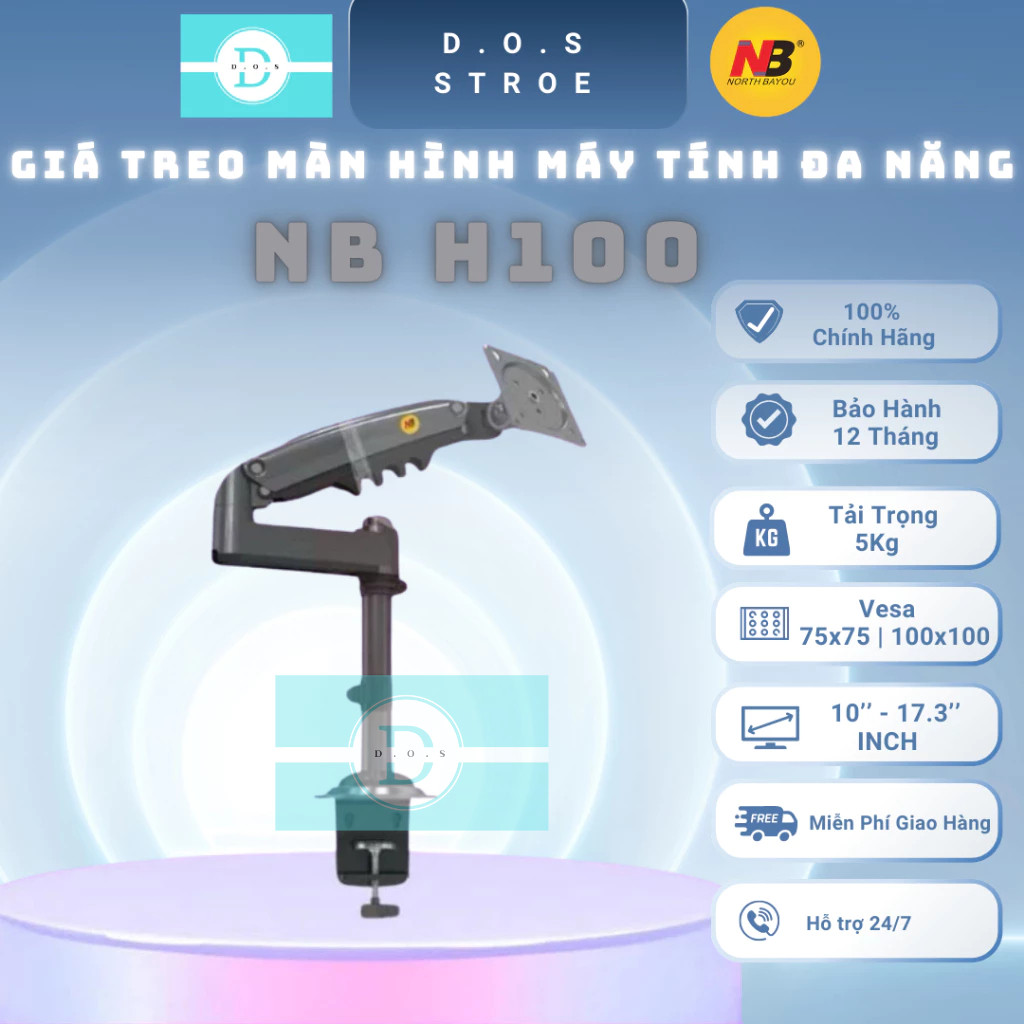 [NB H100] [North Bayou] GIÁ TREO MÀN HÌNH MÁY TÍNH TIỆN LỢI [17"-30" Inch] Monitor ARM