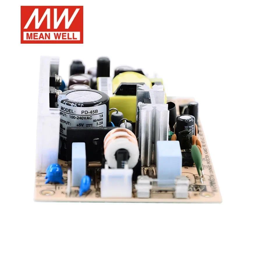 MEAN WELL PD-45 Series PD-45A PD-45B 45W PCB bo mạch trần nguồn 5V12V 5V24V Bộ nguồn chuyển mạch đầu