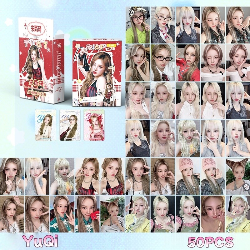 Set 50-55 Tấm Thẻ Hình lomo (g) i-dle hologram i am free-ty album i feel gidle yuqi miyeon shuhua kp