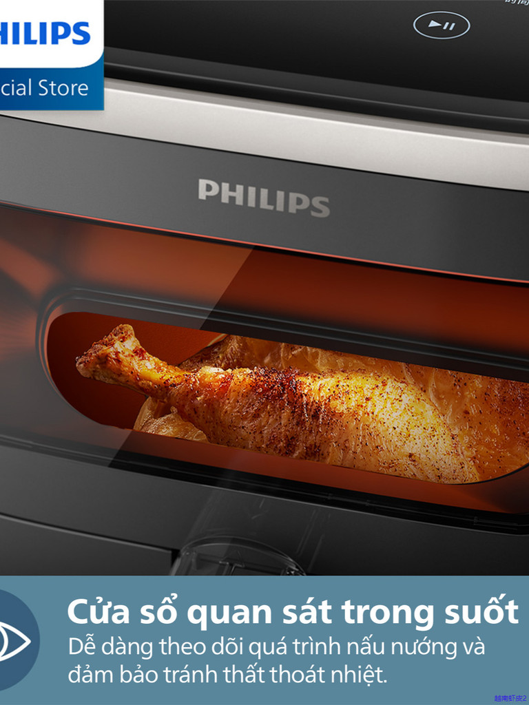 [SALE THƯƠNG HIỆU DUY NHẤT 18.11] Nồi Chiên Không Dầu Dòng 3000 Series Philips HD9257/80 - Tổng Dun