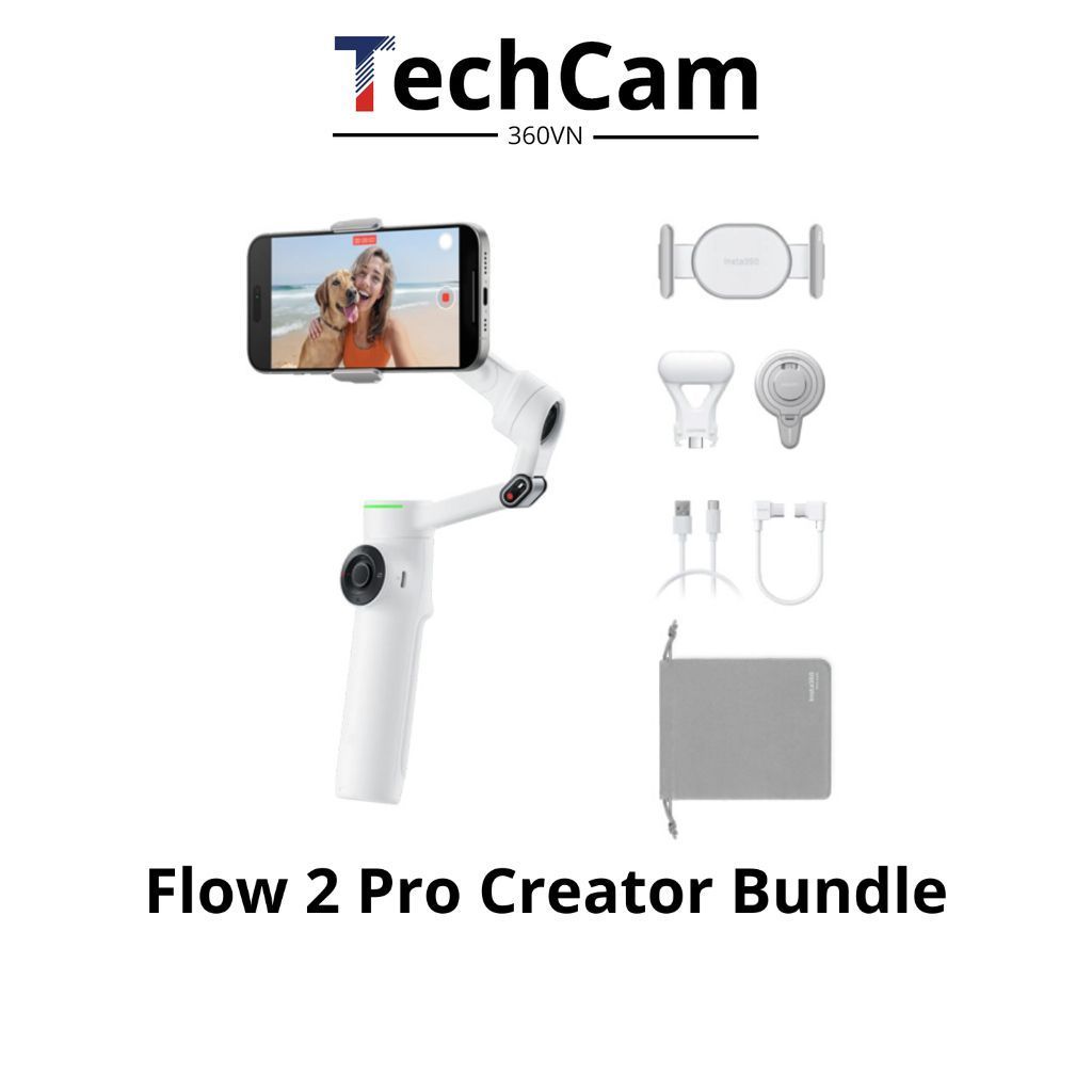 Gimbal Chống Rung Điện Thoại Insta360 Flow 2 Pro Creator Bundle Chính Hãng BH 12 Tháng