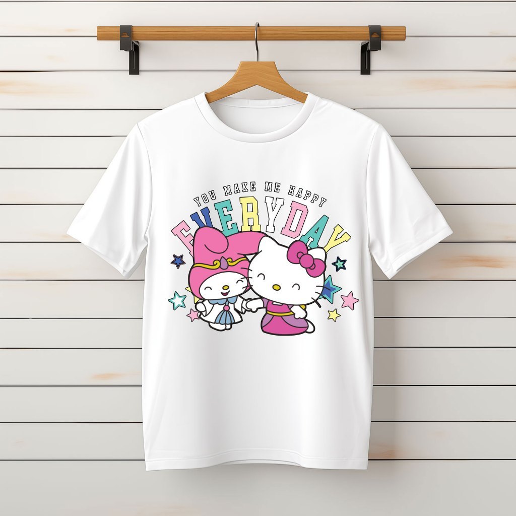 Áo phông, Áo Thun Áo Cộc unisex Nam Nữ, Hello Kitty 88 - Form Xuông [Vietnam FC]