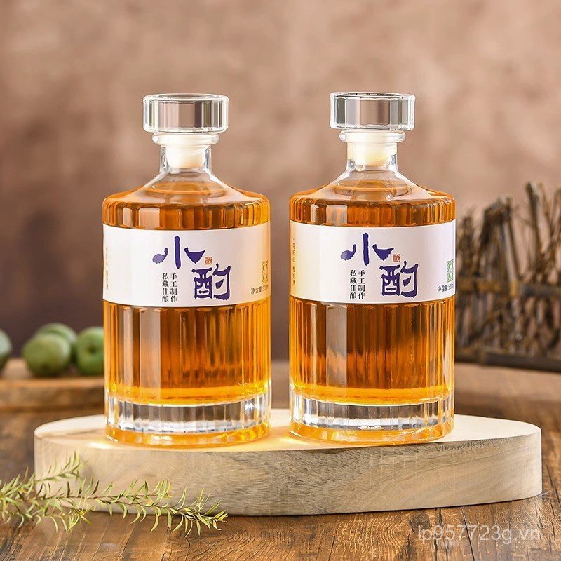 Chai Rượu Hộp Đựng 0.5kg Kín Hộ Gia Đình Chai Rượu Trái Cây Chai Thủy Tinh Thủy Tinh Nhà Rỗng Chai R