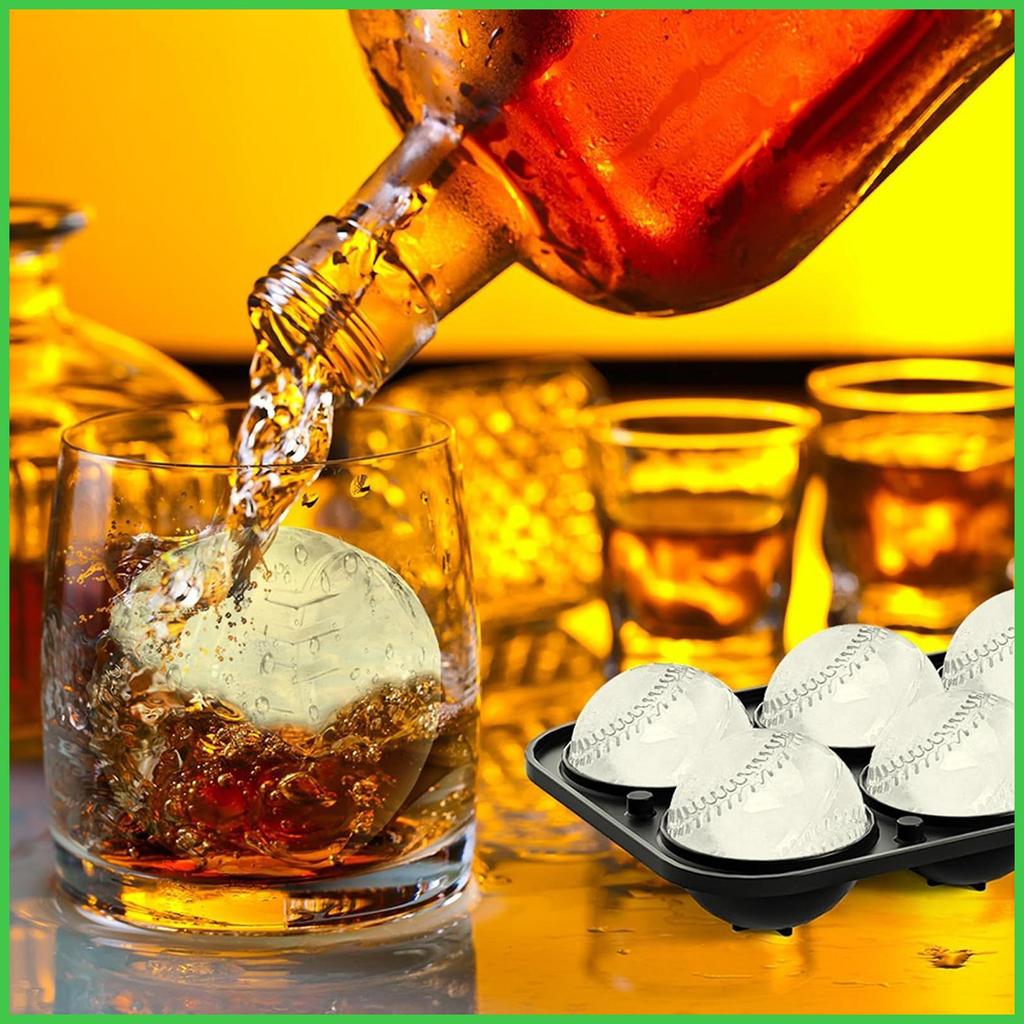 Bóng Chày Whisky Đá Khuôn Silicon Đá Bảo Quản Cho Tủ Đông Có Hình Bóng Chày Máy Rửa Chén-Safe Dễ Dàn