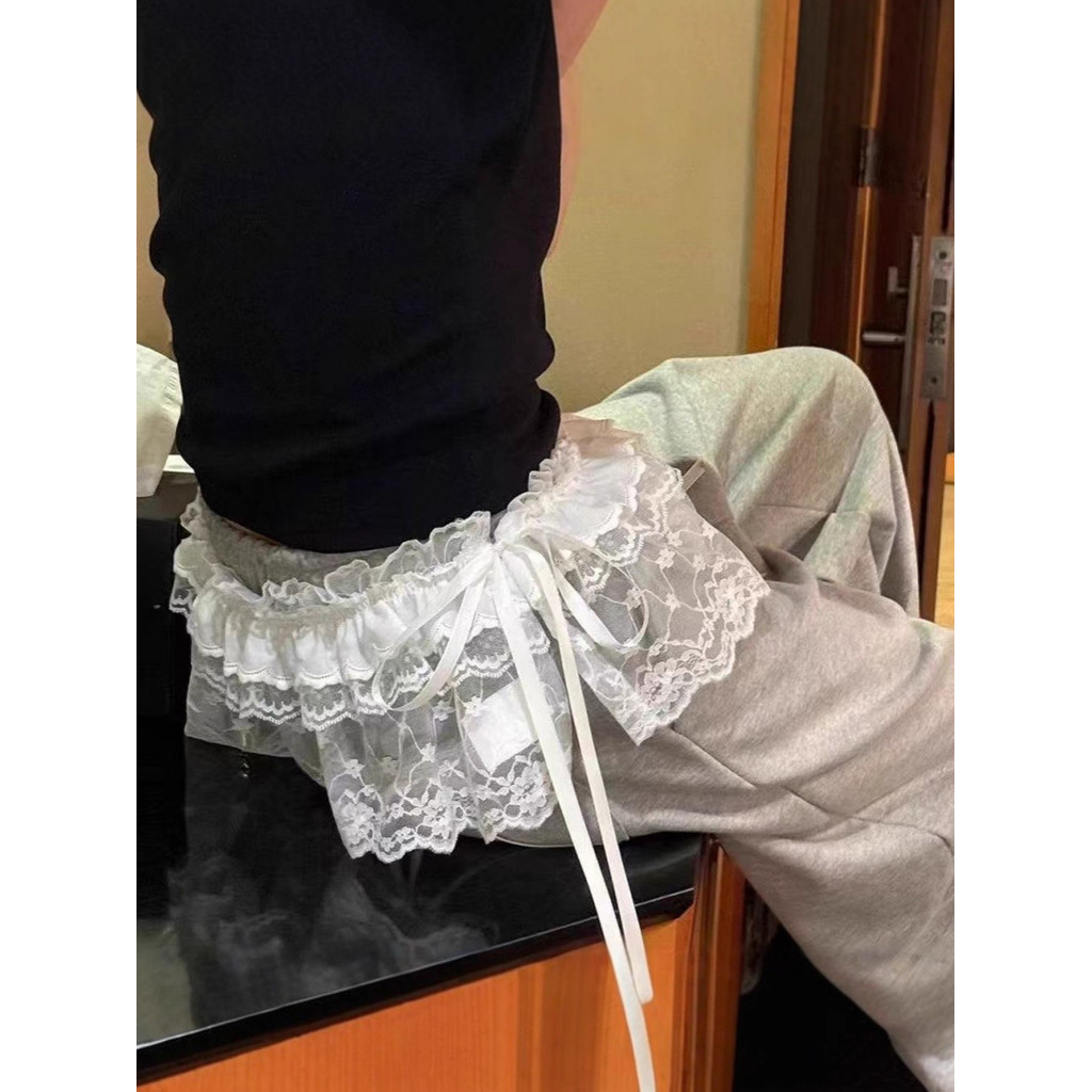 Gate Spring and Summer Skirt Heavy Industry Lace-up Lace Ears20251108