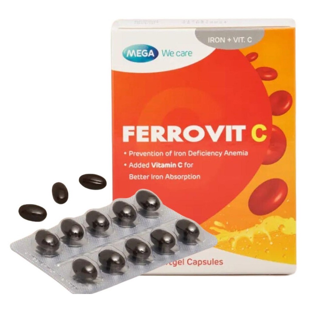 Ferrovit C - Hỗ Trợ Giảm Nguy Cơ Và Các Triệu Chứng Thiếu Máu Do Thiếu Sắt - Hộp 30 Vien
