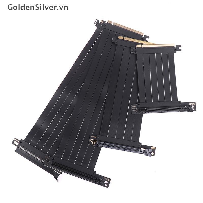 GoldenSilver Full Speed PCIE 3.0 4.0 16x Riser Cable Card Đồ họa Cáp nối dài PCIE Express GPU Mở rộn