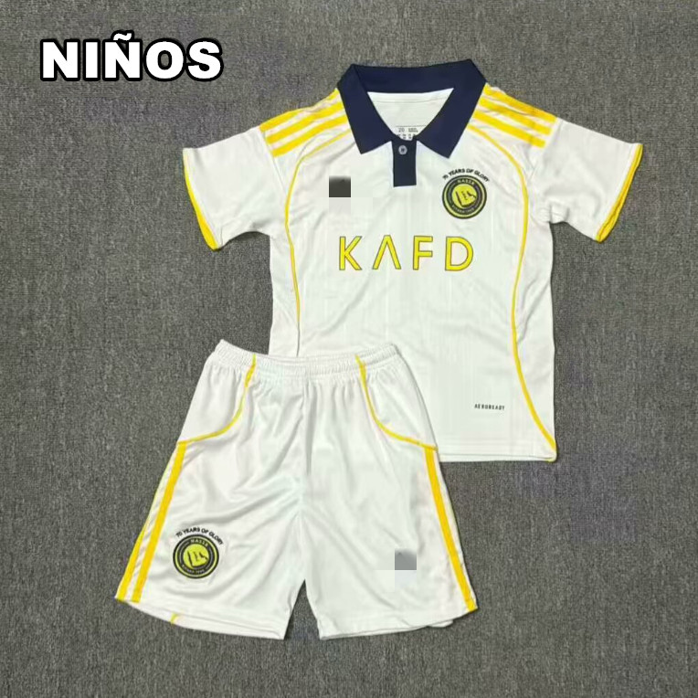 Bộ áo bóng đá trẻ em RONALDO 2025 / 26 Al-Nassr chất lượng hàng đầu