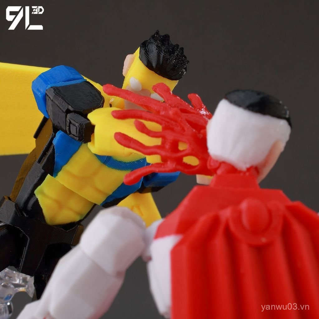 Sản phẩm mới In 3D Hình hành động chung Invincible Kid Young Hero Đen Trắng Xanh Mark Dummy13 Lucky 