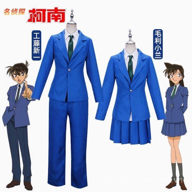 Đồng phục cosplay từ anime Thám Tử Lừng Danh Conan cho nhân vật Kudo Shinichi và Mouri Ran Christmas