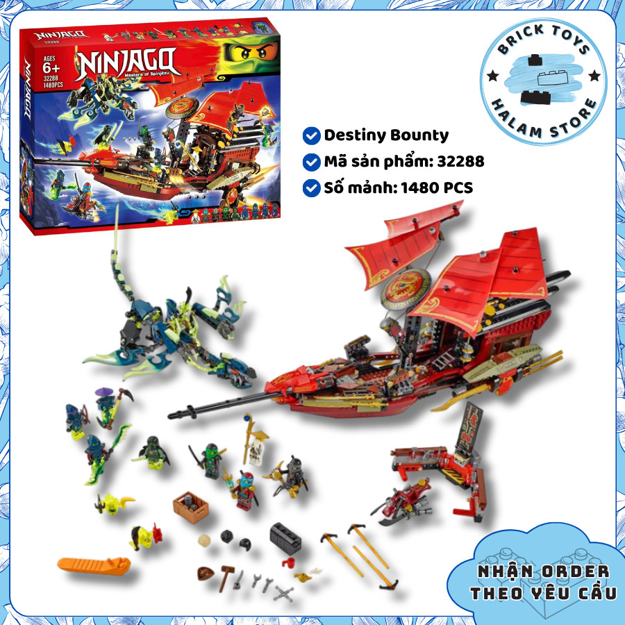 [Có sẵn] Mô hình đồ chơi xếp hình Ninjago season 5 thuyền Destiny Bounty 32288