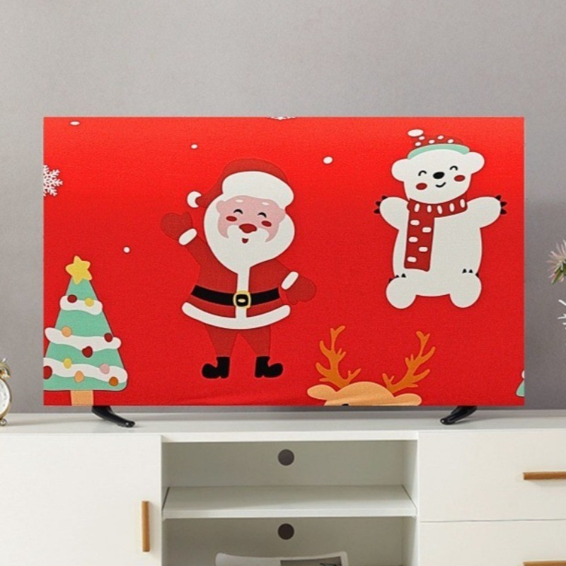 Vỏ che bụi đàn hồi TV Giáng sinh 43 inch 50 inch 55 inch 65 inch Vỏ TV LCD treo