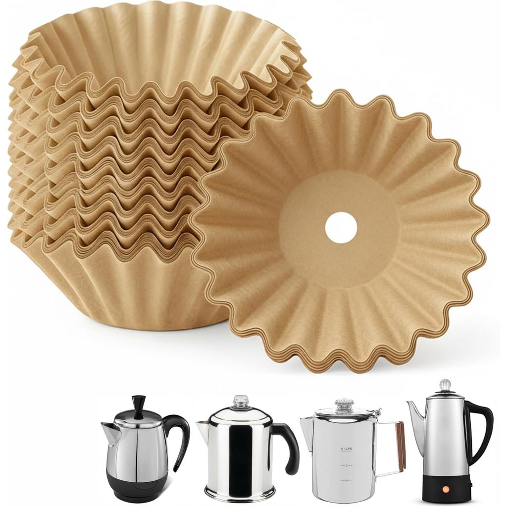Bộ lọc cà phê MIMORE - Bộ lọc cà phê Percolator 150 chiếc cho Farberware FCP240 Yosemite 8, Coletti 