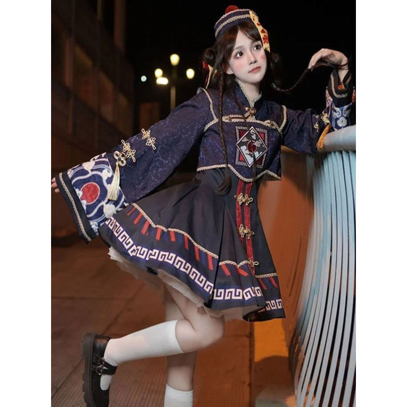 Halloween Sakuraji lolita Thiết Kế Little Zombie lolita JSK Đèn Hàng Ngày lo Đầm Zombie cos Trang Ph