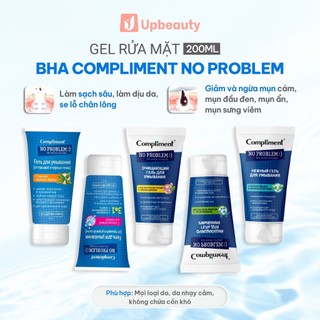  Gel Rửa Mặt Compliment No Problem Làm Sạch Sâu Cải Thiện Mụn 200ml 