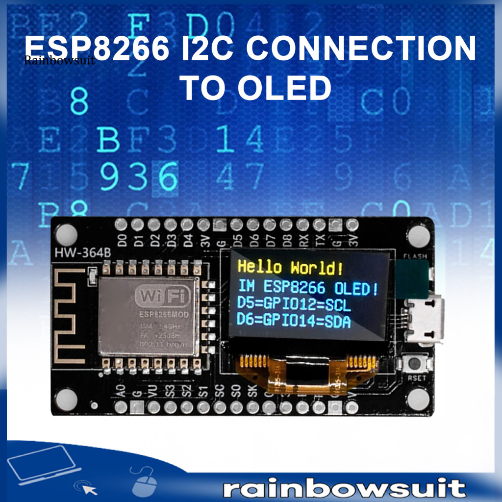[RB] Mô-đun bảng phát triển Oled Esp8266 Pin Esp8266 Bảng phát triển có màn hình Oled Lý tưởng cho c