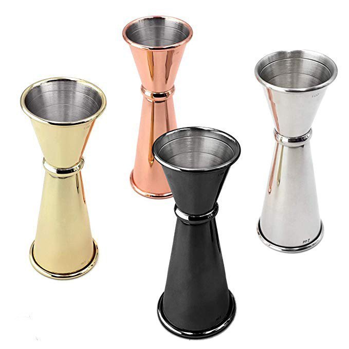 301 304 Mạ Vàng Cocktail Ounce Cup Bạc 60ml ~ ~ 2oz Cốc Đo Thép Không Gỉ ZCPN