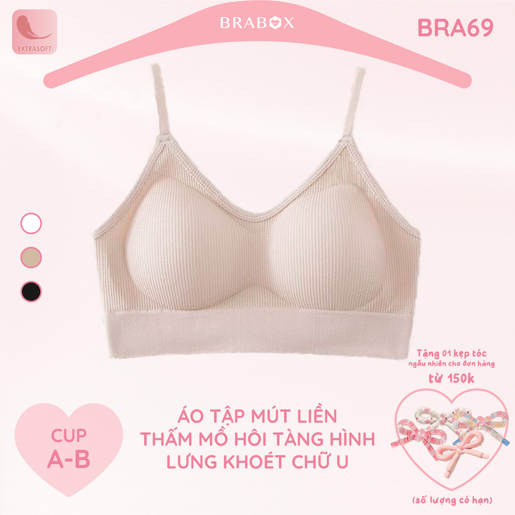 Áo tập mút liền thấm mồ hôi tàng hình lưng khoét sâu BRABOX BRA69