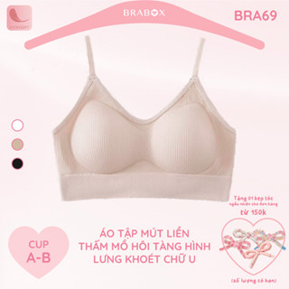  Áo tập mút liền thấm mồ hôi tàng hình lưng khoét sâu BRABOX BRA69 