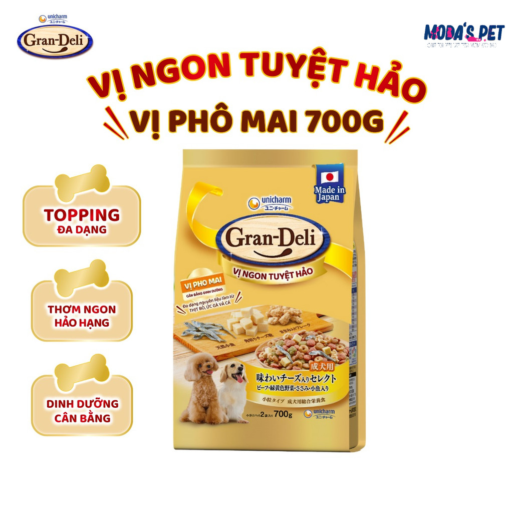 Thức ăn khô cho chó Gran Deli 700g/gói