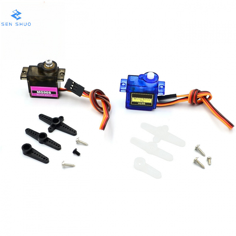 Bánh lái Servo SG90 MG90S 9g Bánh lái 450 Máy chủ ô tô trực thăng 180 độ 360 độ