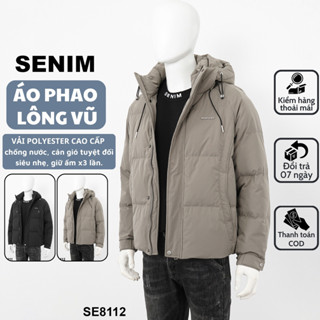  Áo khoác phao nam lông vũ SENIM Cao Cấp cản gió giữ ấm áo Nam Thể Thao Năng động SE8112 