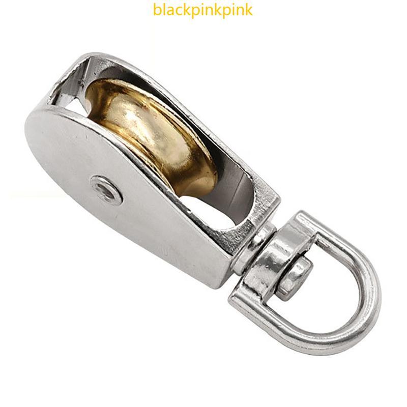 ĐEN XoayPulley Lực Kéo Bánh Xe Ròng Rọc Khối Con Lăn Ròng Rọc Yên Tĩnh 360°Xoay 220-308 Dung tích vò